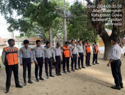 Kegiatan Apel Sebelum Pengaturan dan Pengamanan Lalu Lintas Dinas Perhubungan Kota Makassar