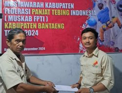 Syamsul Qadri Terpilih sebagai Ketua Umum FPTI Bantaeng Periode 2024-2028