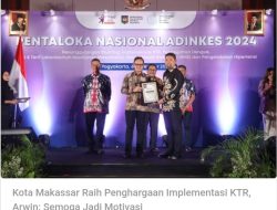 Kota Makassar Raih Penghargaan Implementasi KTR, Arwin: Semoga Jadi Motivasi