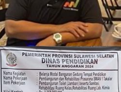 Unras Mahasiswa, Pertanyakan Proyek Rehabilitasi SMAN 1 Takalar, Ini Temuannya :