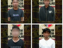 Empat Pelaku Pengancaman Bersenjata Tajam Ditangkap Unit Resmob Polres Gowa
