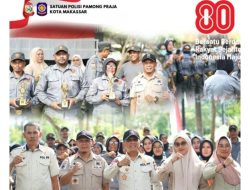 Satpol PP Kota Makassar Ambil Bagian di HUT RI 80