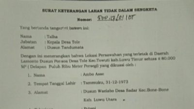 Aroma Mafia Tanah di Towuti Kian Kuat, Petani Kehilangan Hak di Tanah Sendiri